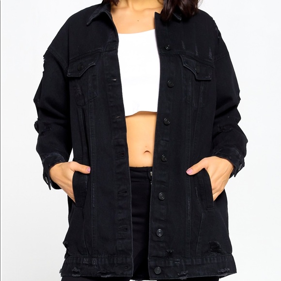 Jackets & Blazers - Distressed denim jacket